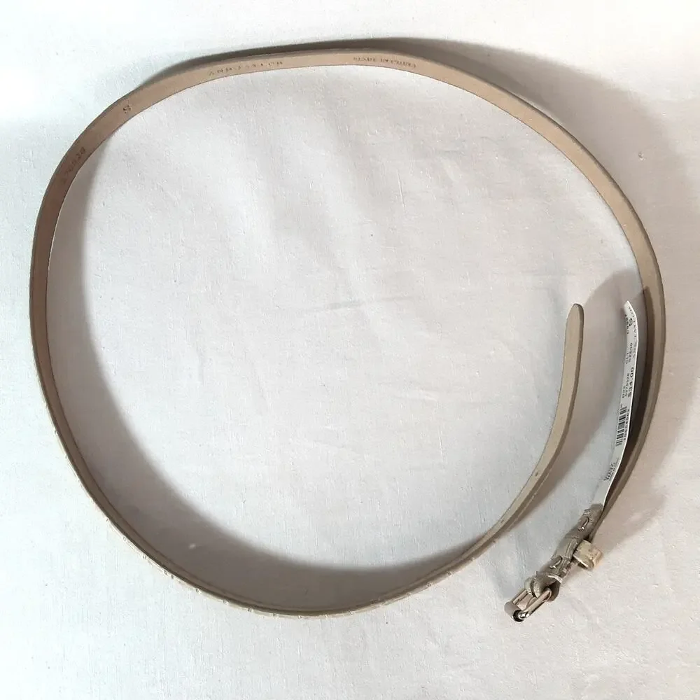 💎Ann Taylor Natural Tan Reptile Print Skinny Belt Size Small Medium